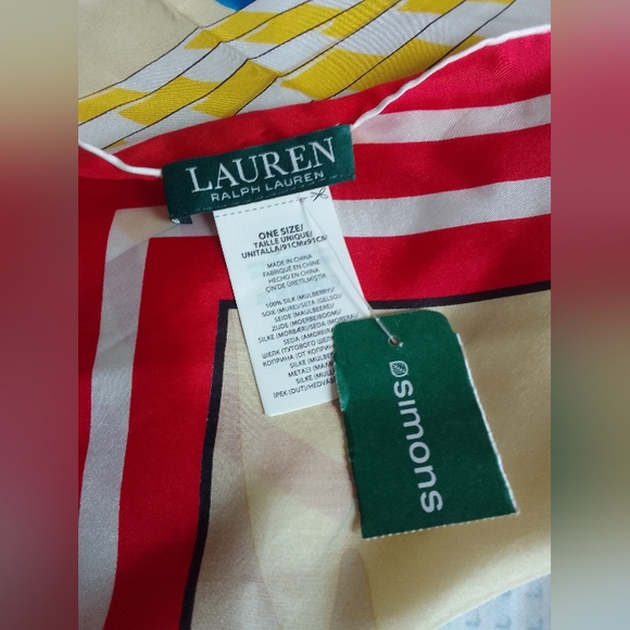 Silk scarf Lauren Ralph Lauren 100% Silk - Picture 5 of 8
